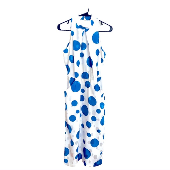 Silk vintage dress polka dots - Picture 4 of 5